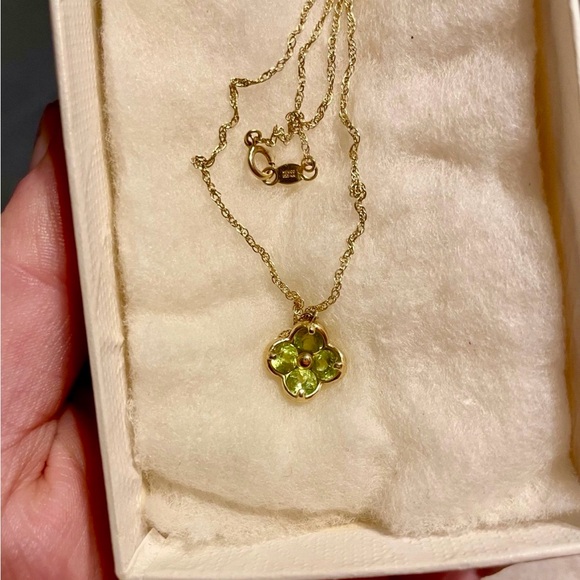 Peridot 14k bracelet/ankle bracelet - Picture 2 of 7